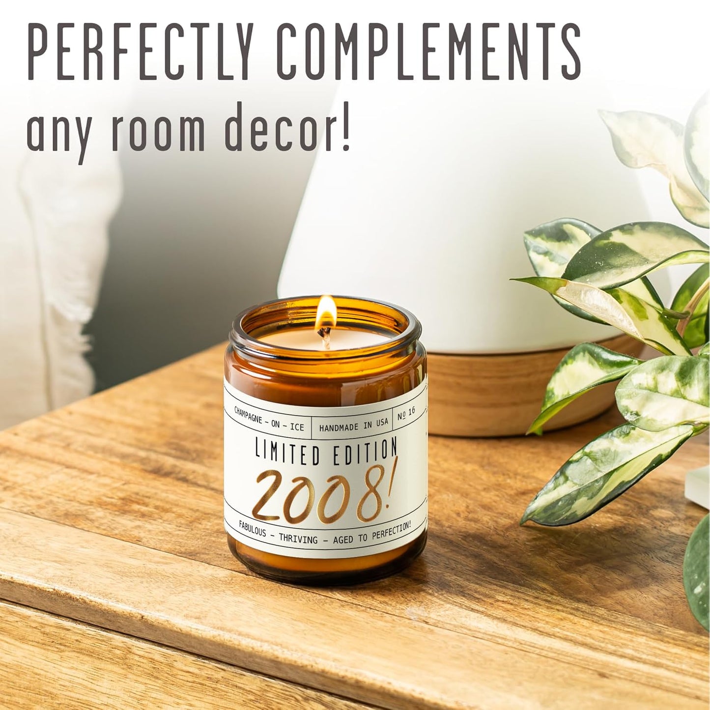 18th Birthday Gifts for Girls - 'Limited Edition 2008' Soy Candle, w/Sparkling Berries & Fruit I 18 Gifts for Women I 18th Birthday Gift for Her Ideas I 9oz Reusable Jar, 50Hr Burn, Made in USA