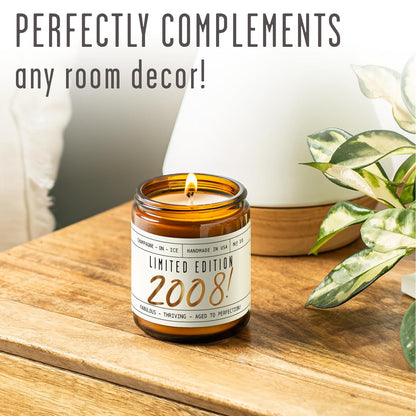 18th Birthday Gifts for Girls - 'Limited Edition 2008' Soy Candle, w/Sparkling Berries & Fruit I 18 Gifts for Women I 18th Birthday Gift for Her Ideas I 9oz Reusable Jar, 50Hr Burn, Made in USA