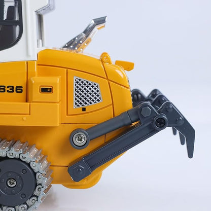 TOUCAN RC HOBBY 1/50 RC Electric Lifting Tracked Loader LR636 2.4G Construction Vehicle Metal Bucket Tracks Ripper RTR Model Light Sound Battery for Adult