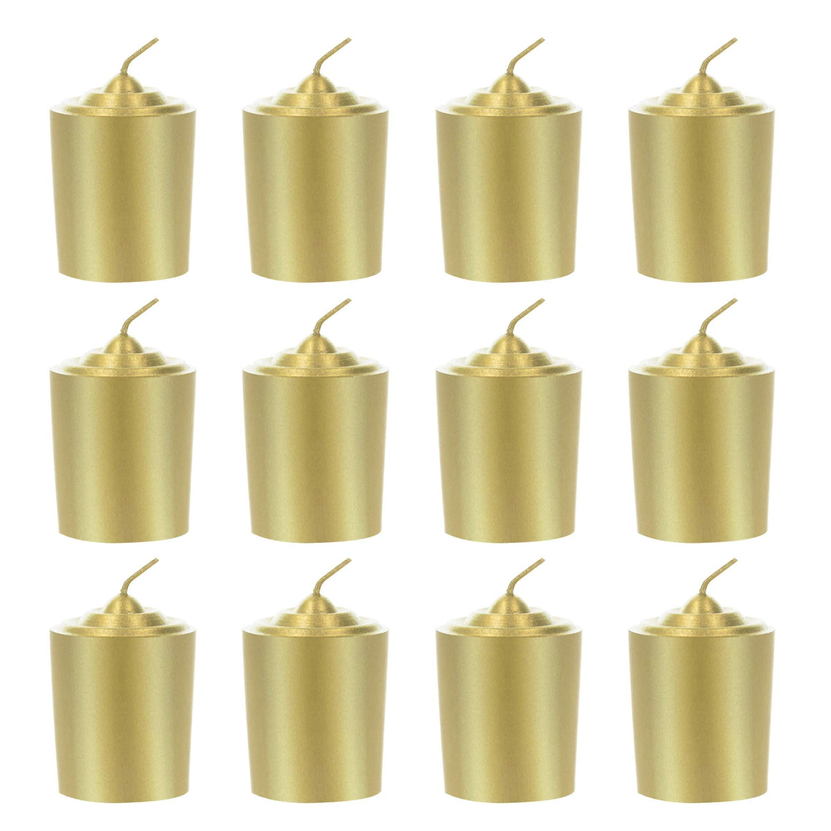 SRG Gold Unscented 15 Hours Votive Candles Pack of 12