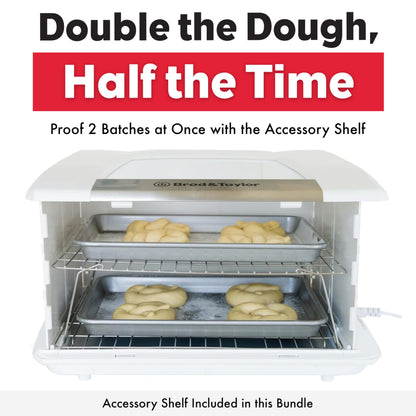 Brod & Taylor Folding Proofer & Slow Cooker (Proofer w/Accessory Shelf), White