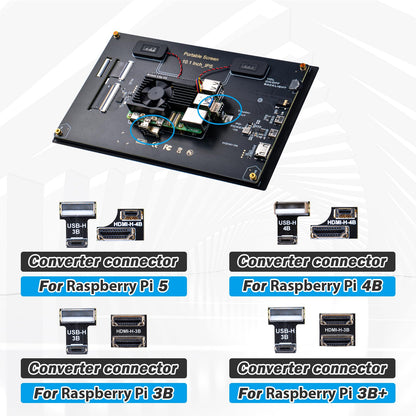 GeeekPi 10.1 inch Capacitive Touchscreen for Raspberry Pi, HDMI Monitor IPS 1280X800 LCD Display with Dual-Speaker for Raspberry Pi 5/4B/3B+/3B/B+, with Mount Hole to Install Raspberry Pi Board