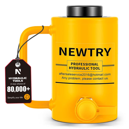NEWTRY 20 ton Hydraulic Hollow Jack Cylinder 2’’ Stroke Porta Power Ram Industrial Lifting Jack Retract Automatically