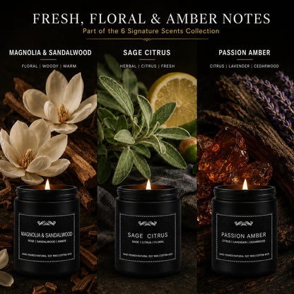 6 Pack Candles for Home Scented Aromatherapy Candles Gifts Set for Mens, Men Candle Set, 42 oz 300 Hour Long Lasting Candles Gifts for Men Birthday Anniversary Present