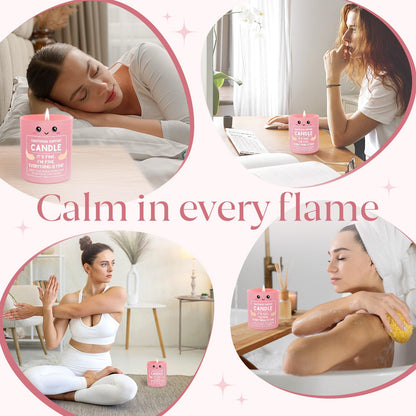 IDELTIME Funny Emotional Support Candle 10Oz, Cheer Up/Stress Relief/Self Care Gifts for Friends Sister Coworker Mom Wife, It's Fine I'm Fine Everything Is Fine Encouragement Scented Candles for Women