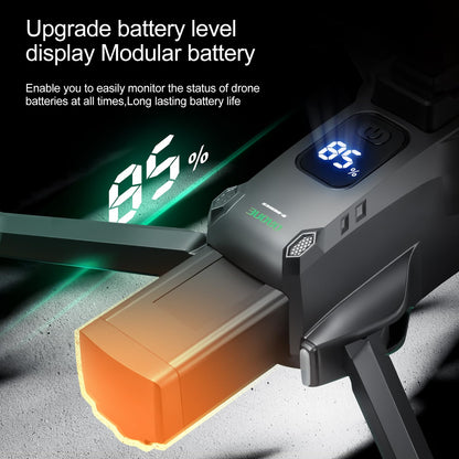 Dodoore GPS Drone with 8K UHD EIS Camera for Adults, 5G WiFi FPV RC Quadcopter with Brushless Motors, Optical Flow Positioning, Obstacle Avoidance, Auto Return, Follow Me, 2 Batteries (Black)