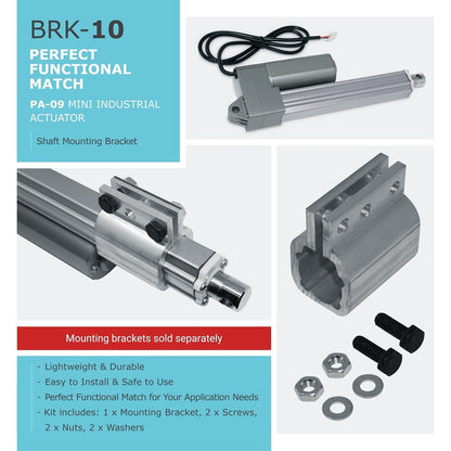 Progressive Automations 12V Industrial Linear Electric Actuator - 6 inches, High Force 330 lbs, Stainless Steel Rod, Brushed DC Motor, Durable Stroke for Marine, Automation, Robotics, PA-09-6-330
