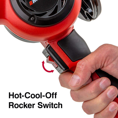 Master Appliance HG-501T Lightweight Industrial Heat Gun, High Airflow, Lightweight Plastic Housing, Great for Handheld Use, Adjustable Stand-1200F, 120V, 1680W, 14 Amps - Assembled In USA