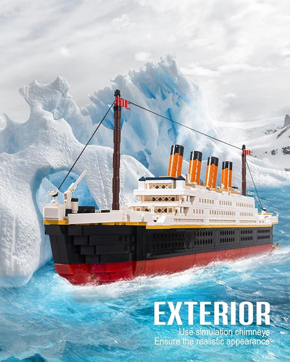 dOvOb Mini Blocks Titanic Building Set 1288 Pieces Mini Bricks Toys Gift for Adults and Kids