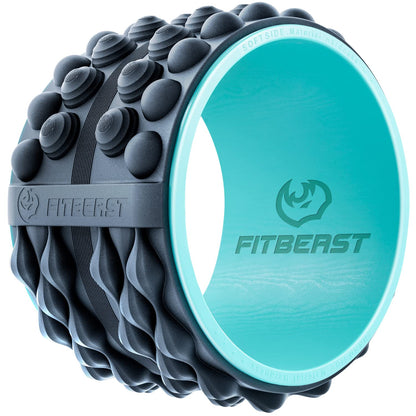 FitBeast Back Roller, Back Wheel Foam Roller - Targeted Muscle Roller for Deep Tissue Massage, Back Stretcher