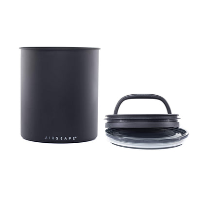 AirScape Planetary Design Kilo Coffee Storage Canister - US Patented Inner Plunger Lid Removes Excess Oxygen - DON'T buy airtight, BUY AIR-LESS - Holds 2.2 lbs Coffee Beans - (Matte Black)