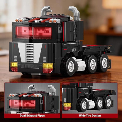 HIGH GODO Transforming Building Set 2 in 1 Transforming Robot and Truck Model Kit for Display or Play Collectible Robots Gifts Toys for Teens Adults 14+ (688 PCS)