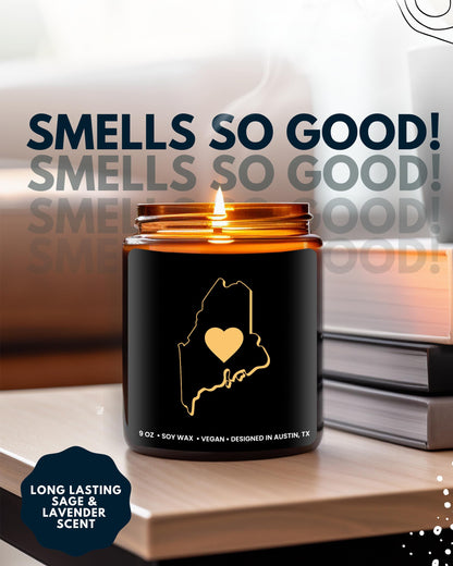 Maine Candle, Unique Maine Themed Gifts for Men and Women, Best State Souvenir Gifts for Moving Away, Thoughtful Home Sick Presents, Ideal for Birthday, Christmas, Graduation, Gift Ready