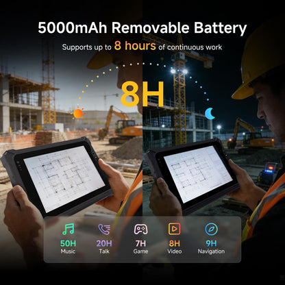 Arrvel Rugged Tablet with Barcode Scanner I87J, 8 inch Windows 11 Pro w/Honeywell N4680 Scan Engine, 1D/2D QR Inventory Scanner, 8GB+128GB Industrial Tablet for ERP WMS, Warehouse, Retail, IP65