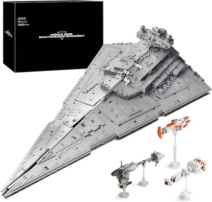 13135 Super Star Destroyer Model Imperial-Class I Star Destroyer Building Toy 11885+Pcs Collectible Buildable Highly Detailed Starship Construction Set Build and Play Awesome Toy Building Kit