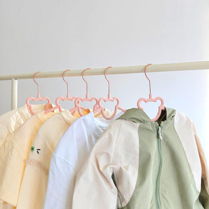 BGRQRIQ 30 Pack Pink Velvet Kids Clothes Hangers - 12.6in for Ages 4-10, with Cute Bear, Rotating Rose Gold Hook, Non-Slip, Space-Saving Slim Felt Hangers for Toddler Coats, Jackets, Dresses