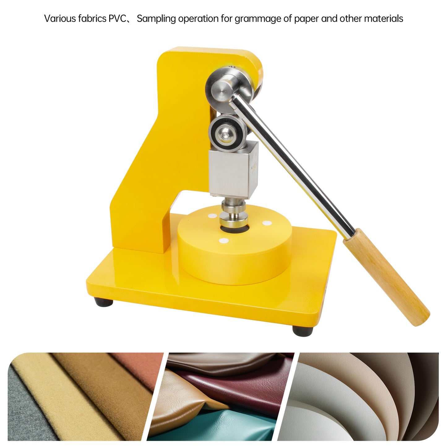 YIDOFENG Circle Sampler Cutter Round Sample GSM Cut Machine for Fabric, Rubber, Leather, Carpet, Paper ，Foam，100cm² Manual Die Cutter Hand Press Mold Cutter Leather Leathercraft Cutting Machine