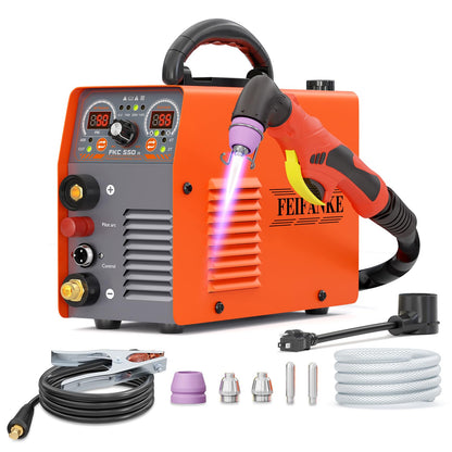 FEIFANKE 55A Plasma Cutter, Dual Voltage 110V/220V, High-Frequency Non-Touch Pilot ARC Plasma Cutting Machine, 3/4" Max Cut, 1/2"Clean Cut, 2T/4T, Post Flow Cooling, Best for Beginner