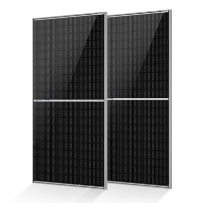 ECO-WORTHY N-Type 18BB Bifacial Solar Panels, 2PCS 195W 12 Volt Monocrystalline Solar Panel with 25% High Conversion Efficiency, Ideal for RV, Boat, Roof, Farm,Home & Off-Grid Applications