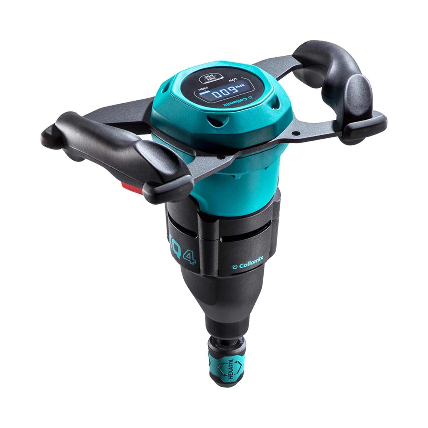 COLLOMIX XQ Paddle Mixer - 3 Speed (400-700 RPM) Portable Material Mixing Drill with Speed and Timer Settings for Max. (3) 50lb Bags - XQ4