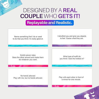 Why Don't We - Why Not? Fun and Romantic Board Game for Couples - 170 Cards with Conversations Dares and More for 2 Players
