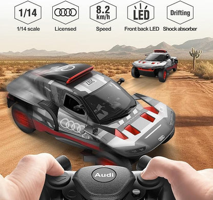 RASTAR Remote Control Car 1/14 Audi RS Q e-Tron E2 Rally Off-Road RC Sports Race Car Audi Toy Vehicle for Kids