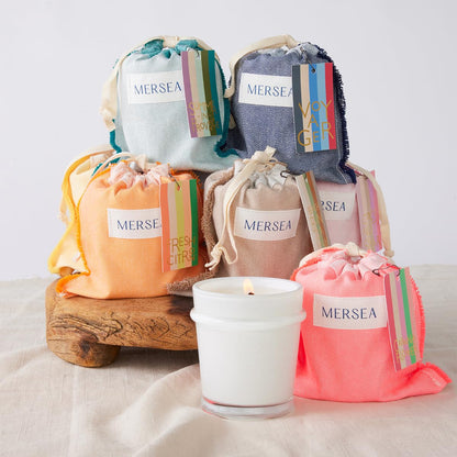 MERSEA Luxury Scented Candle with Sandbag - 6.5 Oz (40+ Hour Burn) (Sea Change)