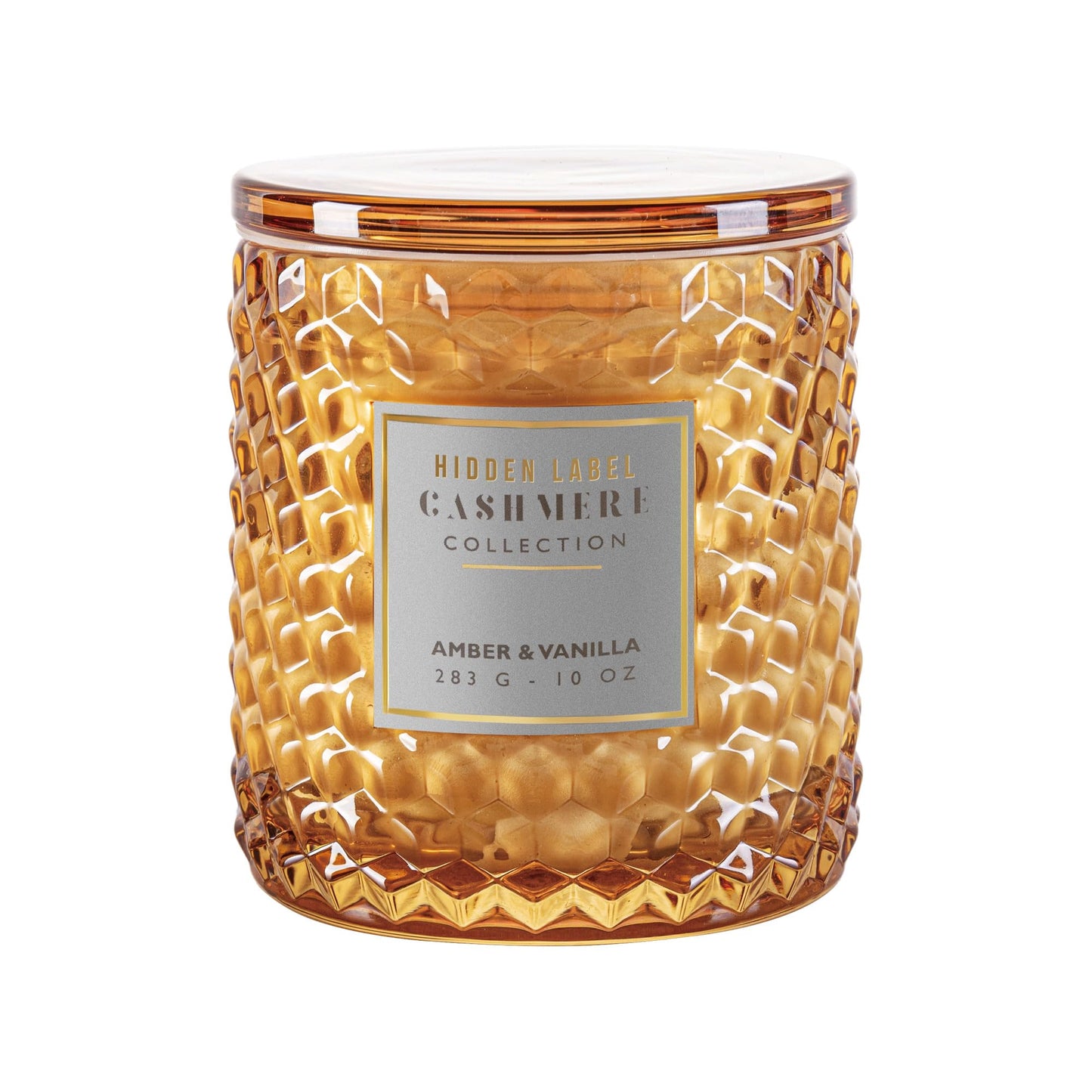 Hidden Label Amber & Vanilla Fall Candles, Natural Candle Non Toxic,100% Cotton Lead-Free Wick,Candles for Home Scented,10 oz 65 Hours Burn time,Candle Gifts for Women & Men.