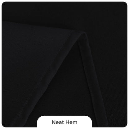 Fitable 8 Pack Rectangle Tablecloths: Stain Resistant Wrinkle Free Circle Table Clothes, Washable Reusable Polyester Table Covers for Wedding Party Birthday Banquet Reception(Black, 90x132 Inch)