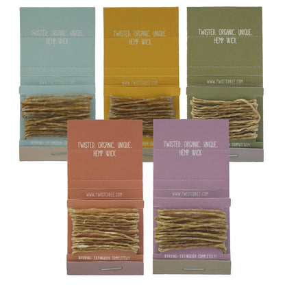 100% Organic Hemp Wick with Natural Beeswax Coating | Twisted Bee (5 x 5ft Standard Wick)