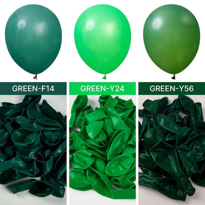 PartyWoo Dark Green Balloons 100 pcs Different Sizes of 36 18 12 10 5 Inch Hunter Emerald Forest Green Balloon Arch Kit Garland for Graduation Christmas Jungle Birthday Party Decorations Green-Y56