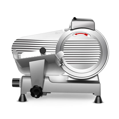Zomagas 10 inch Commercial Meat Slicer, 240W Frozen & Cheese Slicer, Premium Chromium-plated Steel Blade, Semi-Auto, Low Noise