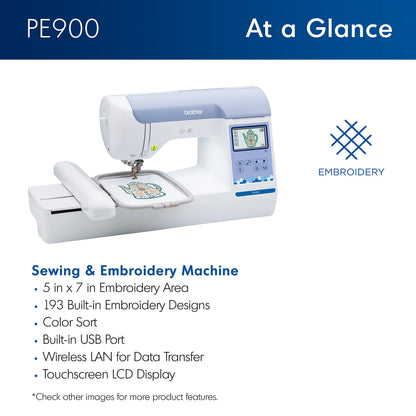 Brother PE900 Embroidery Machine with WLAN