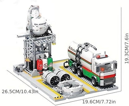 General Jim's Chemical Laboratory and Natural Gas Loading Station - City Modular Building Blocks MOC Bricks Set | Compatible with Lego City Sets and All Major Brands (Natural Gas Loading Station)