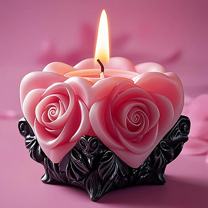 Rose Flower Heart Succulent Cylinder Molds Silicone Wave Spiral Candle Mold - Silicone Resin Casting Molds for Candle & Resin & Soap Craft Supplies