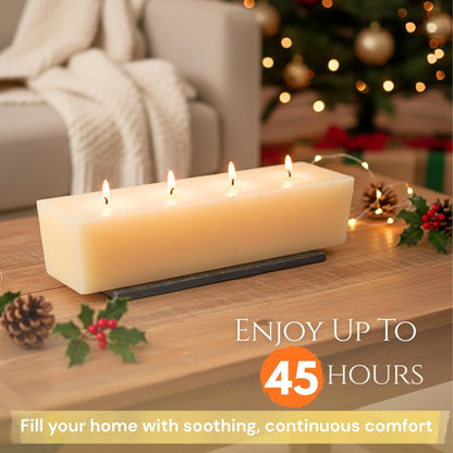 12" Vance Kitira Coconut Ice Layered Brick Candle