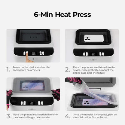 HTVRONT H17 Phone Cases Heat Press Automatic Vacuum Heat Press Machine for Phone Cases (Compatible with iPhone)+ Tumbler Heat Press Machine