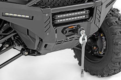 Rough Country 4,500 LB Winch Mount Kit for Honda Pioneer 1000/1000-5 - Bolt-On Mounting Plate with RS4500S UTV Winch & Synthetic Rope