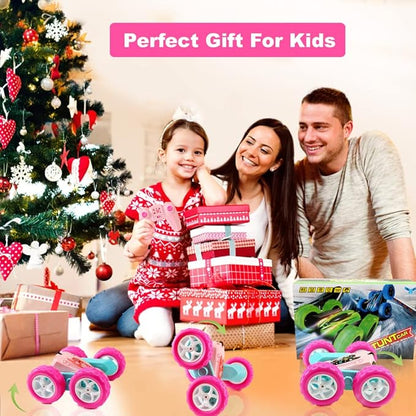 FREE TO FLY Rc Stunt Cars: Double Sided 360°Flip Rotating 4WD Race Car Toy for Outdoor &amp Indoor for 6 7 8 9 10 11 12 Year Old Girls Boys Birthday Gift for Kids Ages 6+