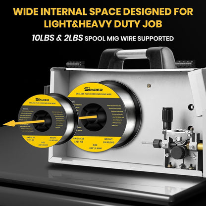 SSimder 6-in-1 MIG Welder & Plasma Cutter 160A Gas MIG/Flux Core/Lift TIG/Stick/Cut Combo 110V 220V 35A Air Cutting for Auto Repair DIY & Small Workshop