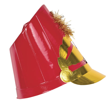 Beistle 66135-R 12-Piece Plastic Drum Major Hats, Red