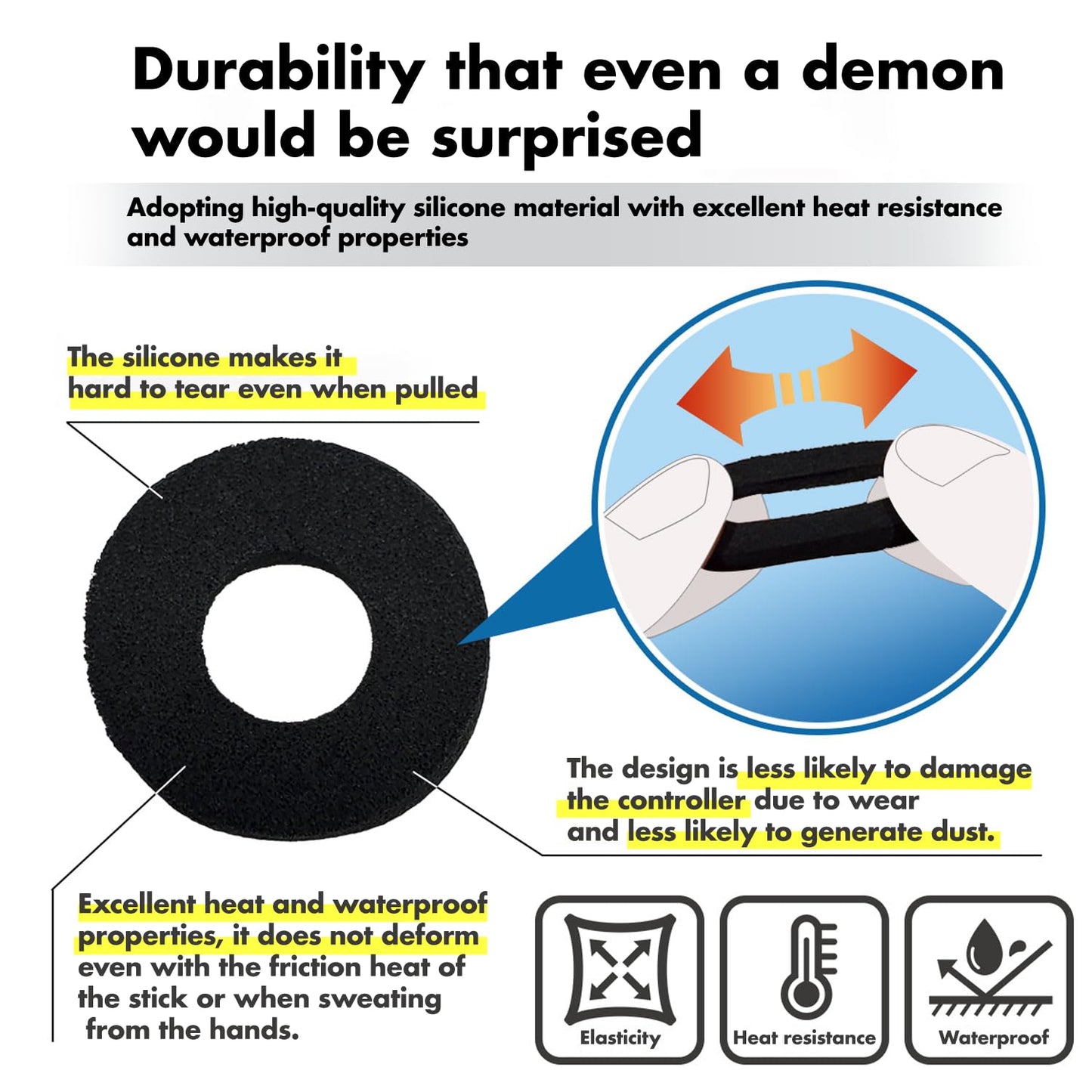 OniAim Precision Rings Orange Demon AIM Assist Motion Control Accessories for PS5, PS4, Xbox series, PC Gamepads, Switch Pro Controller & Scuf Controller Made in Japan (6 rings) (Assorted 3-Level)