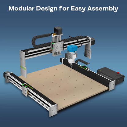 Axiscreat 5050 CNC Machine with Linear Rails Ball Screws on 3-Axis, 710W Trim Router Spindle Engraving Milling Machine for Wood Acrylic Aluminum Cutting