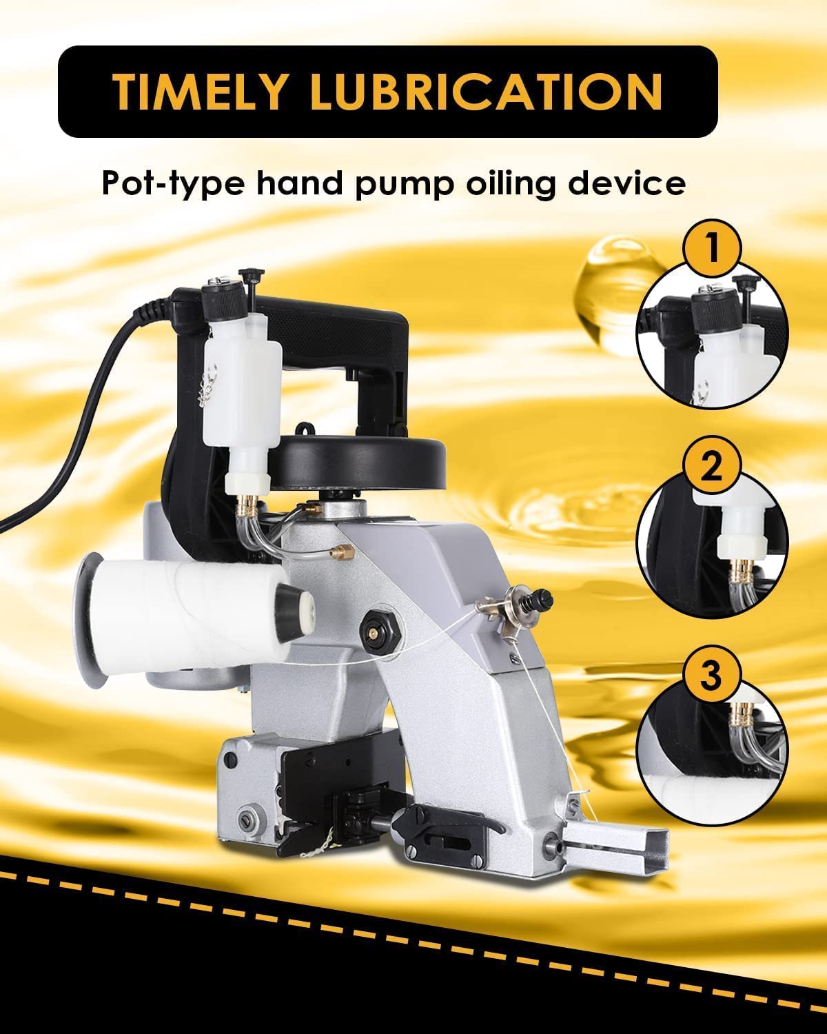 Heavy Duty Bag Sewing Machine – Industrial Bag Sealer for Woven Polypropylene, Jute, Burlap, Paper, and Plastic Bags – Bag Closer for Agriculture, Feed, Grain, Flour, Cement, Sand, Fertilizer