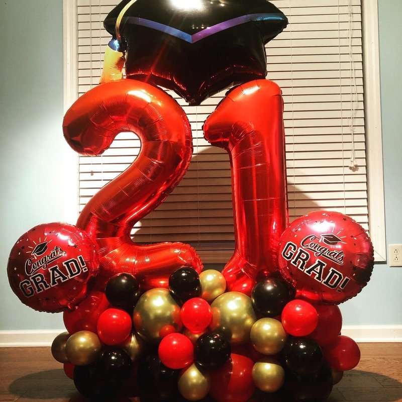 Red Number 1 Balloon 40 Inch, 1st Birthday Balloon for Baby Boy Girl Toddler First Birthday Decorations, Shiny Red Party Supplies