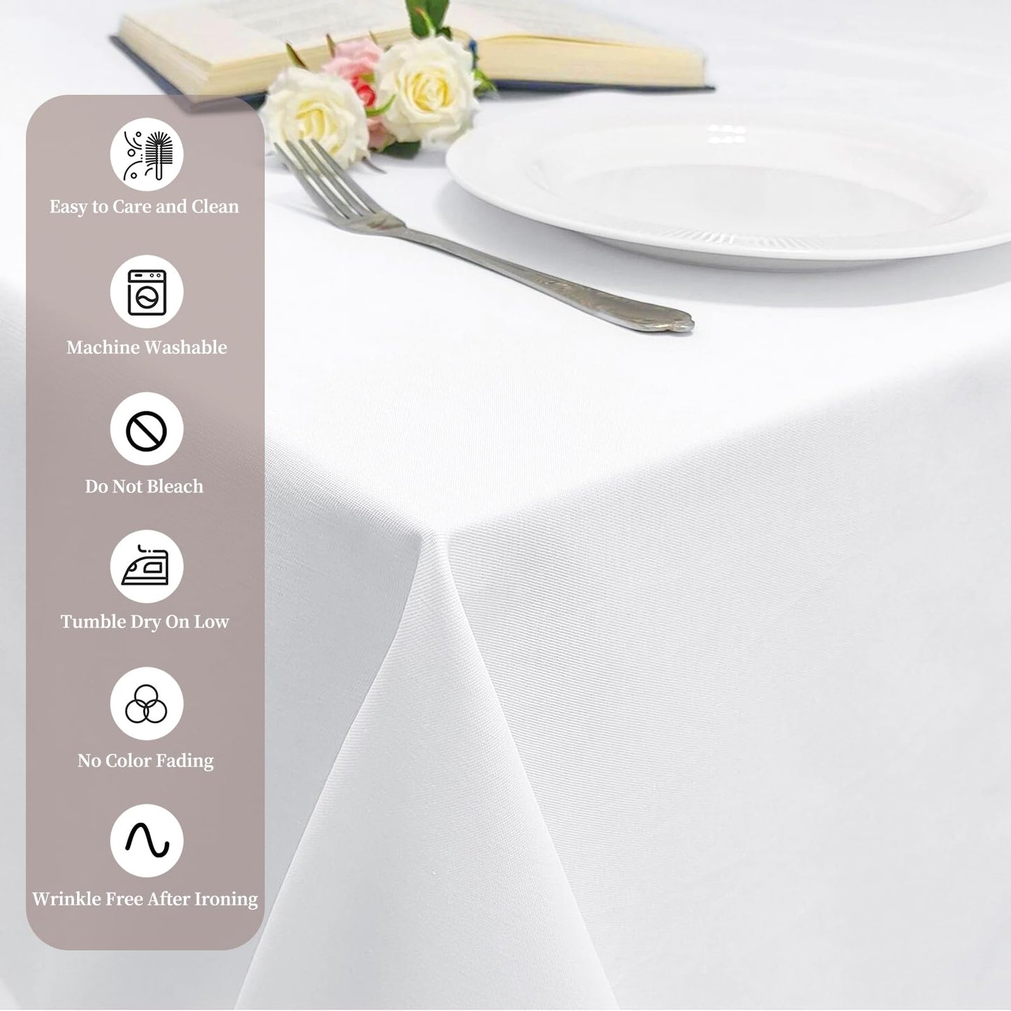 12 Pack Black Square Tablecloths, 52 x 52 Inch Square Table Cloth Stain and Wrinkle Resistant Washable Polyester Tablecloth for Square Tables, Black Square Tablecloth for Wedding Party Buffet