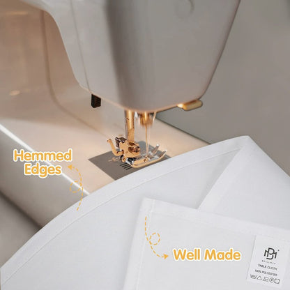 BRILLMAX 10 Pack White Tablecloths 60 x 102 Inch for 6ft Rectangle Tables - 150 GSM Polyester Fabric, 15" Standard Drop, Water, Stain & Wrinkle Resistant Cloth Cover for Wedding Dining Buffet