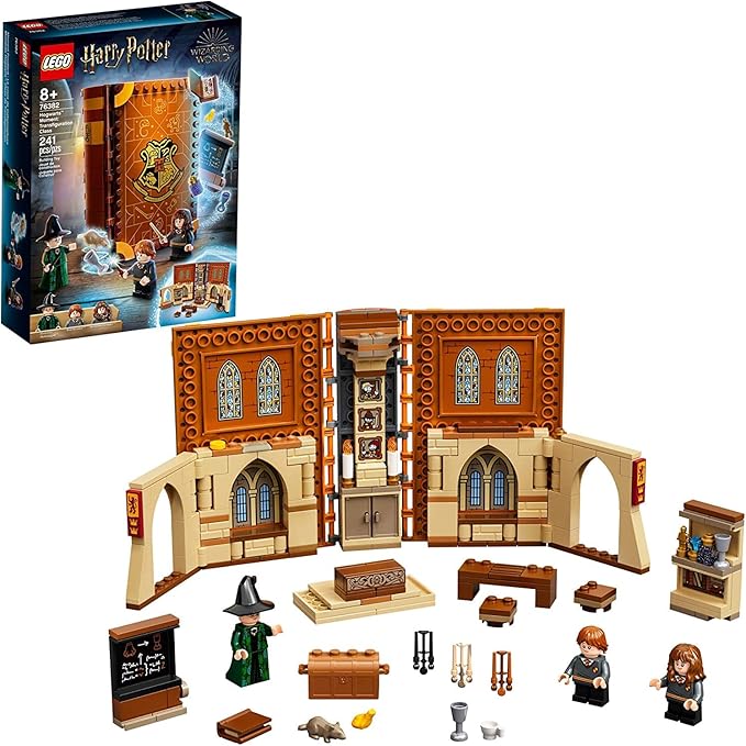 LEGO Harry Potter Hogwarts Moment: Transfiguration Class 76382 Professor McGonagall Room Collectible Playset New 2021 (241 Pieces)