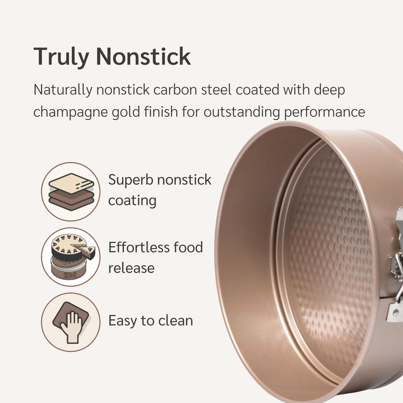 HAPPIELS Non Toxic Nonstick 9 inch Springform Pan | 9'' Cheesecake Mold | Leakproof Spring-form Round Cake Pans | Nontoxic Non Stick Spring Form Pan for Baking | Spring-Form Pans Leak Proof