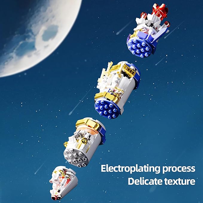 Mechanical Space Rocket Building Set - 1099Pcs DIY Model Rocket Building Blocks Set Space Shuttle Collectible Display Model Set with Launch Stand home Office Decor Birthday Gifts for Adults Boys